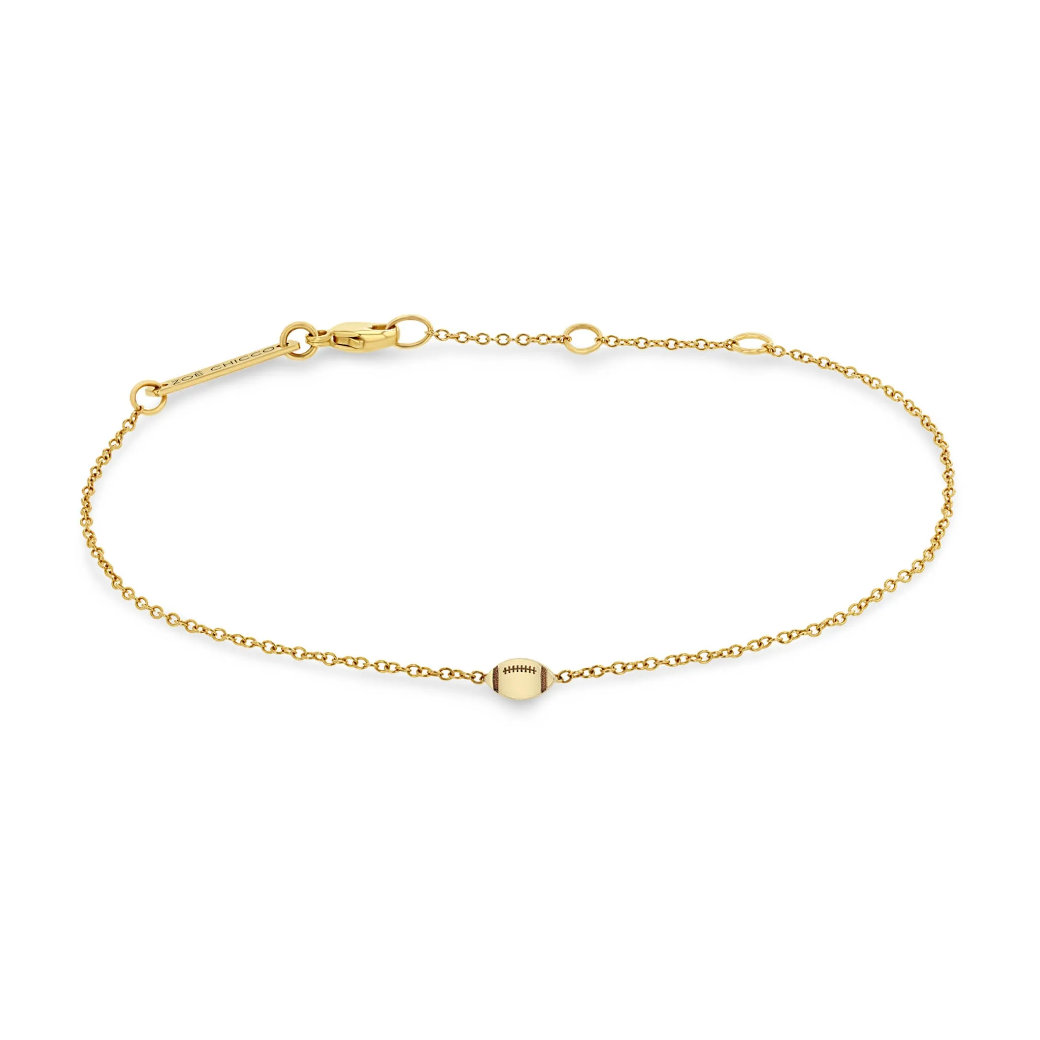 14k Itty Bitty Football Bracelet