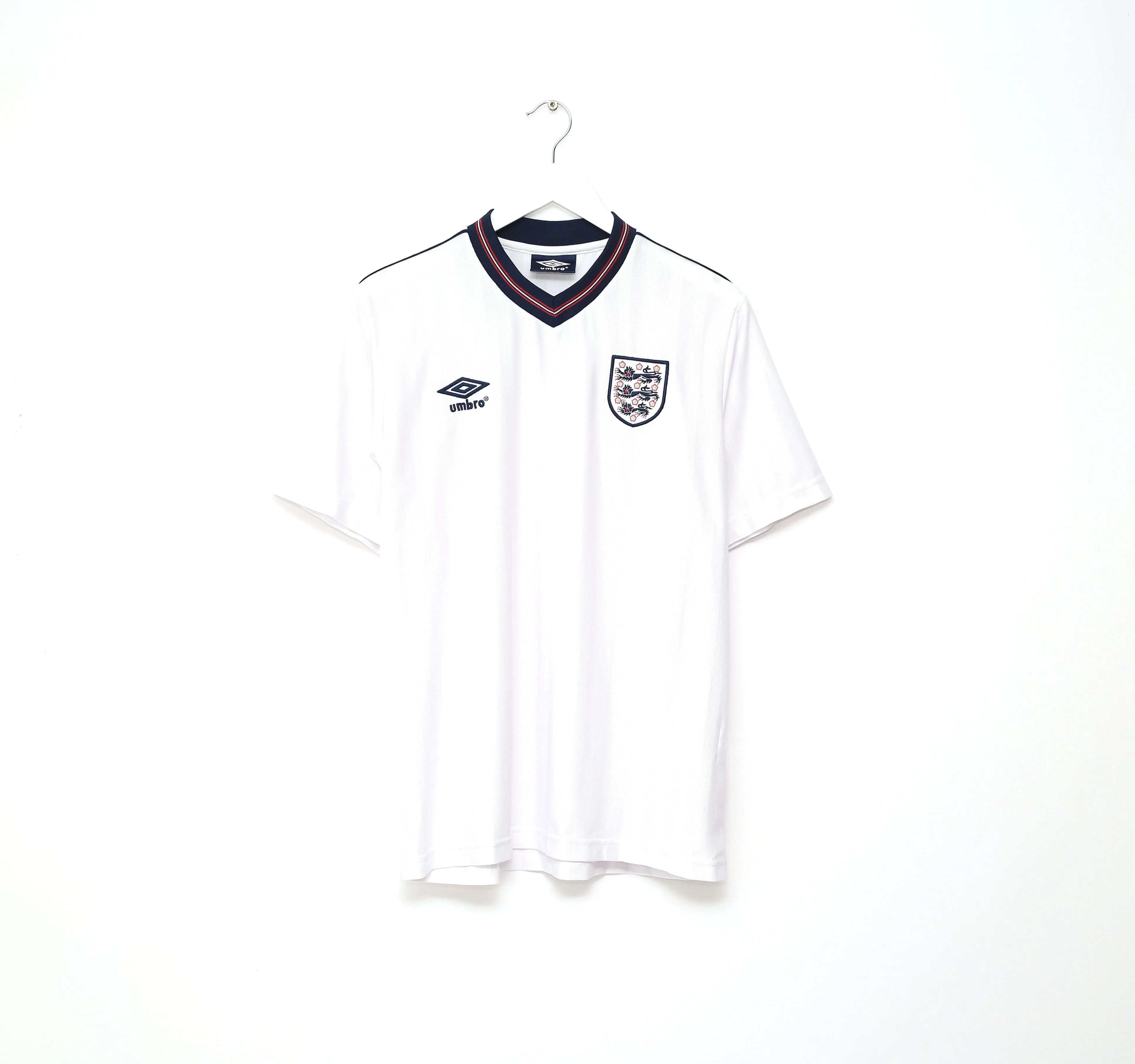 1984/87 ENGLAND Retro Umbro Home Football Shirt (M) Mexico World Cup 1986