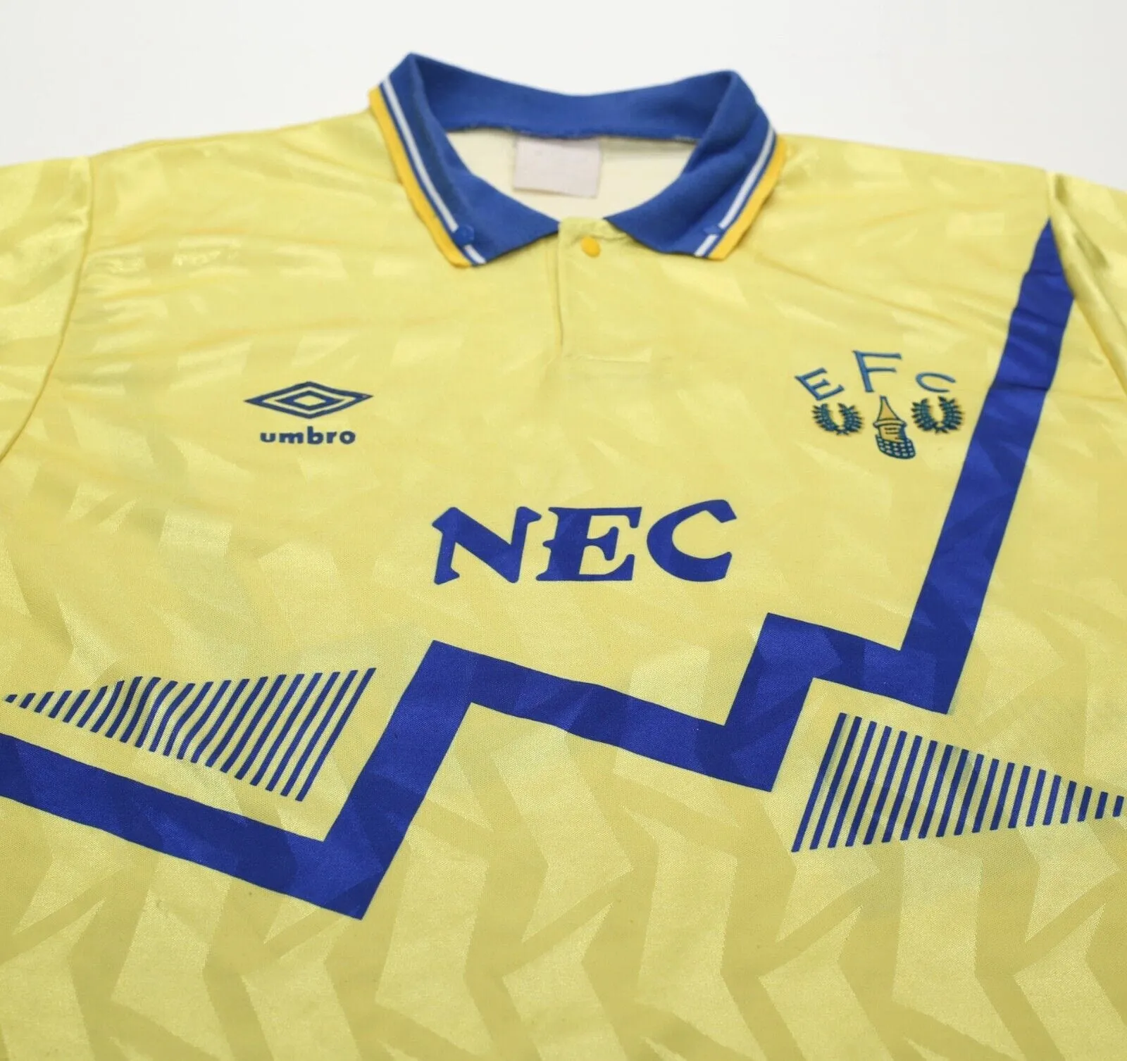 1990/92 EVERTON Vintage Umbro Away Football Shirt Jersey (L)