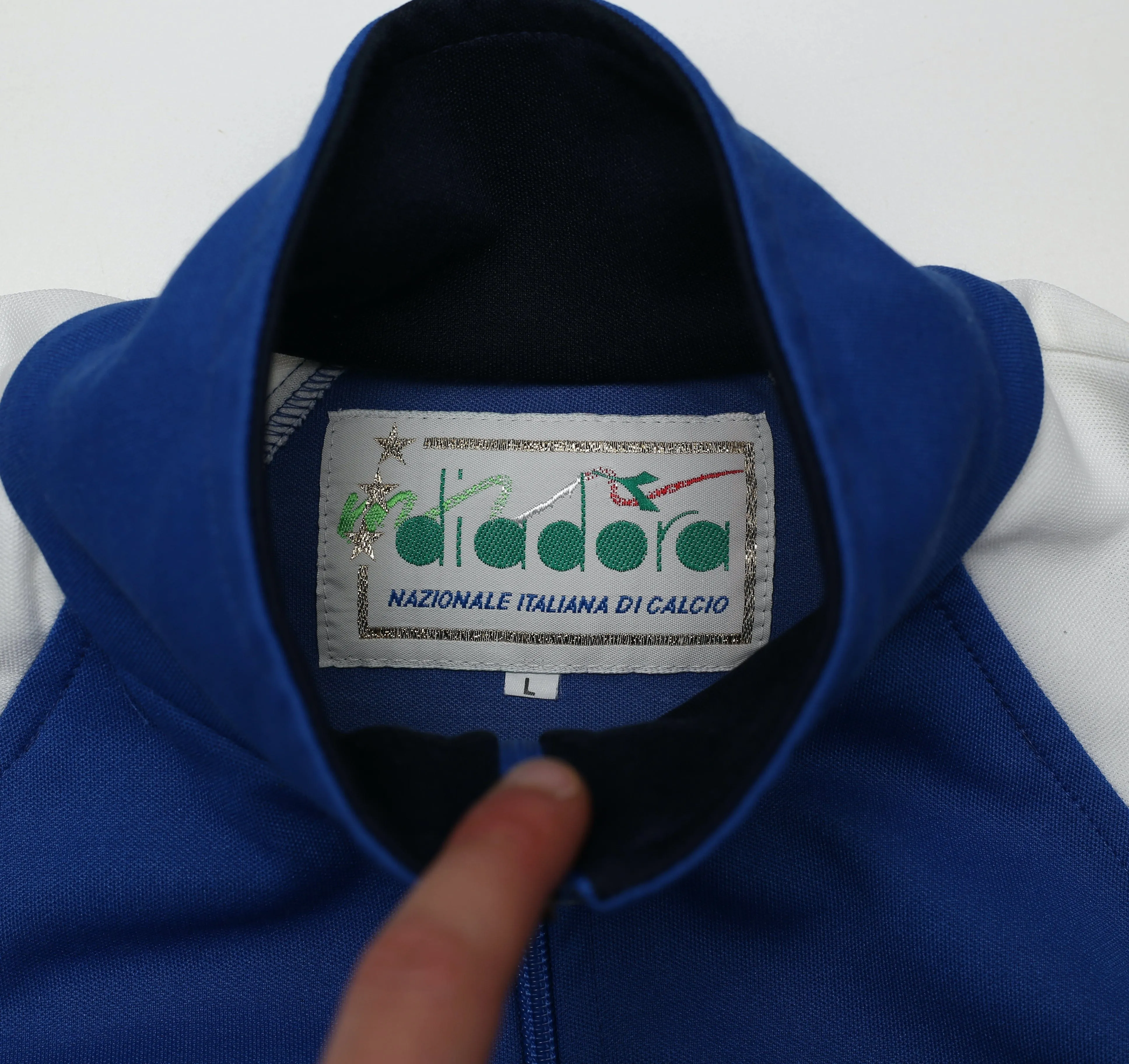 1990/92 ITALY Vintage Diadora Player Issue Track Top Jacket (L)