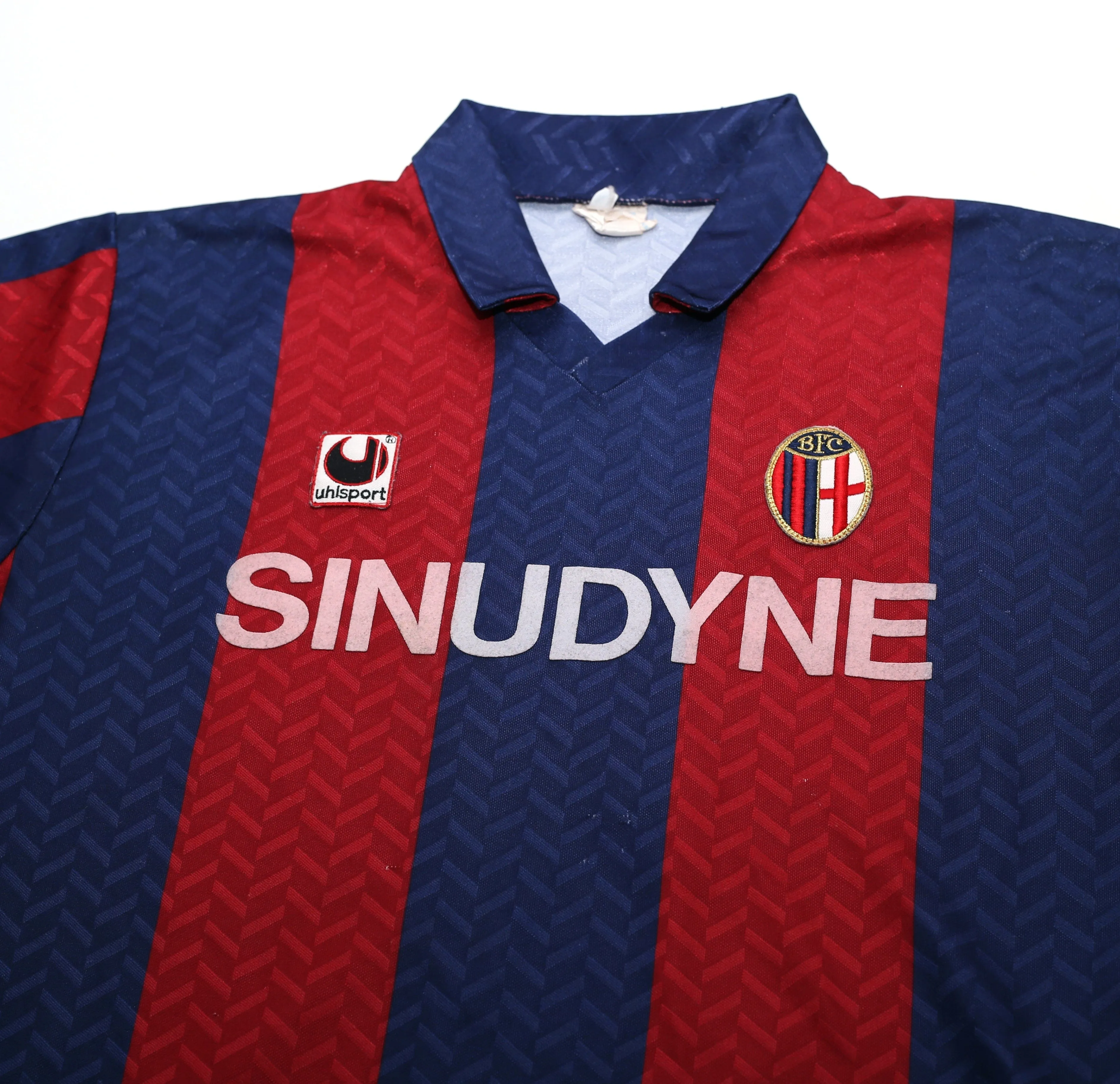 1991/92 BOLOGNA Vintage Uhlsport Home Football Shirt Jersey (M)