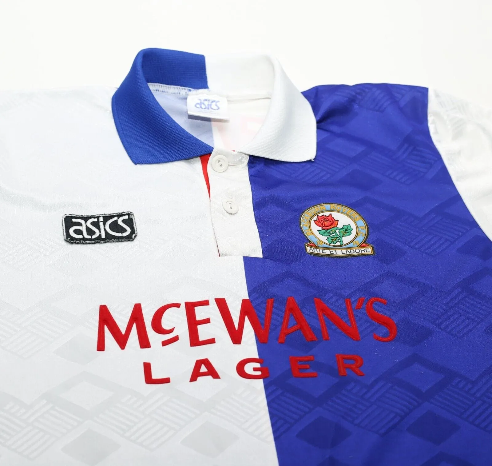 1992/94 SHEARER #9 Blackburn Rovers Vintage Asics Home Football Shirt (M/L)