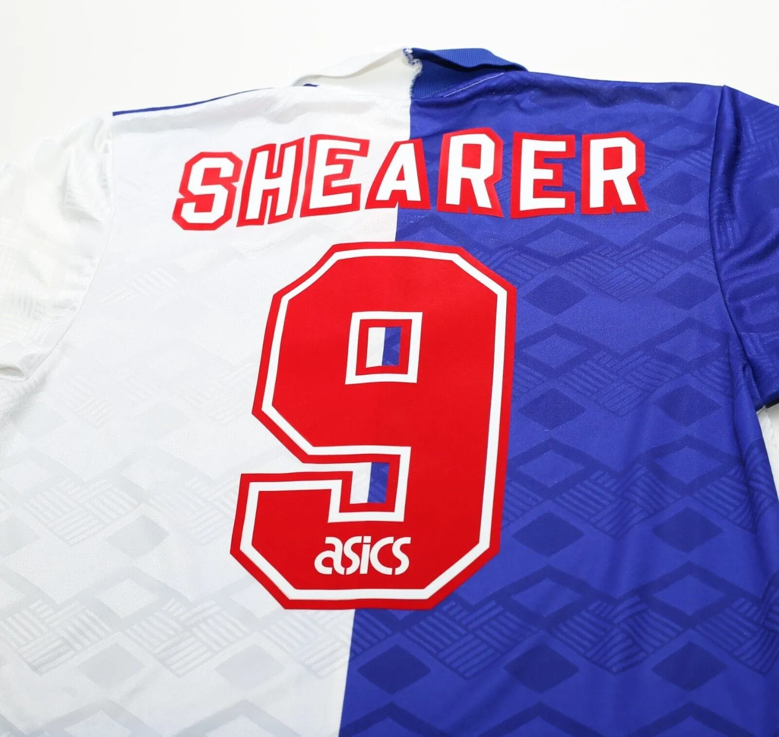 1992/94 SHEARER #9 Blackburn Rovers Vintage Asics Home Football Shirt (M/L)