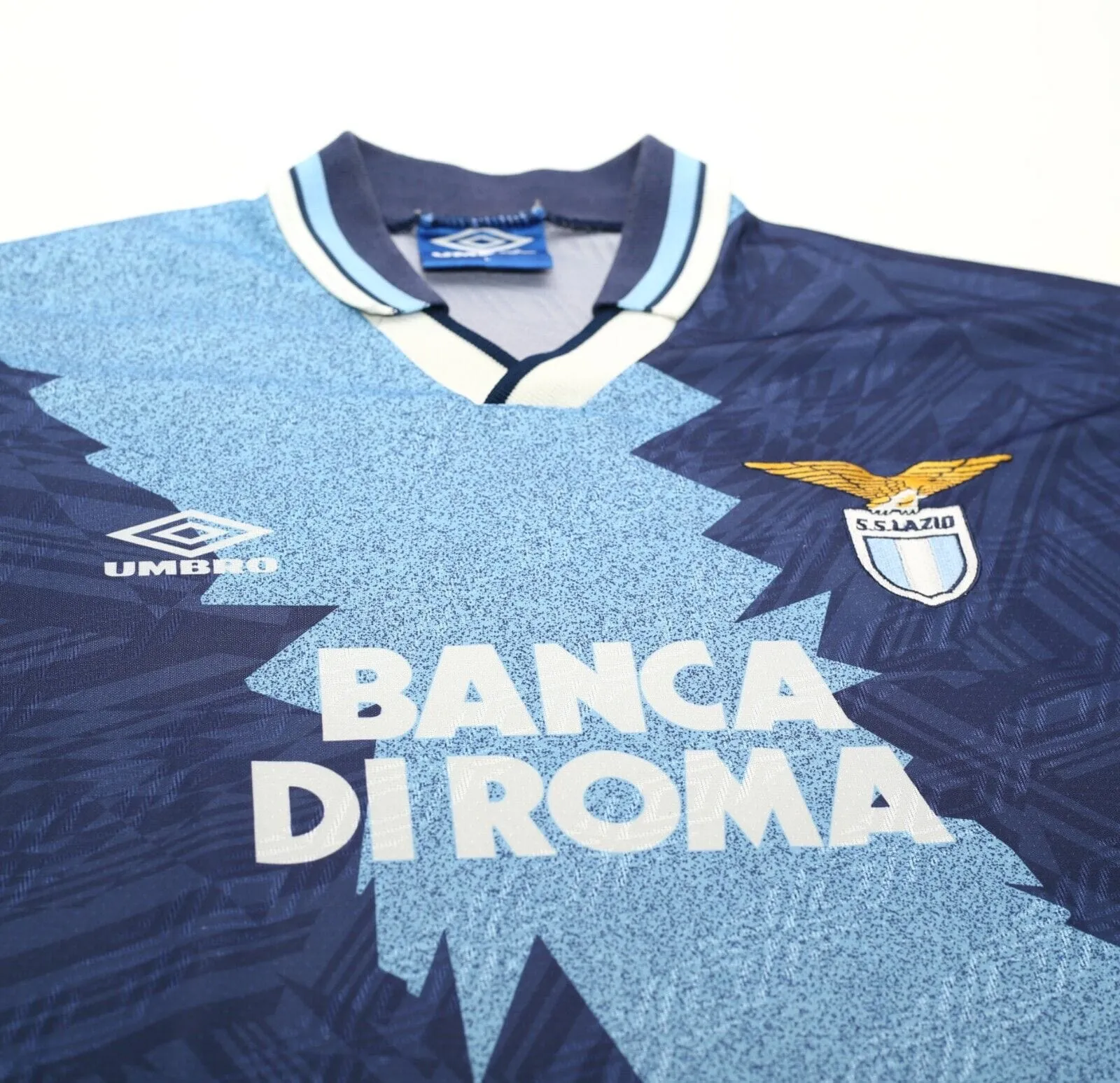 1994/96 SS LAZIO Vintage Umbro Football Away Shirt (L) Gascoigne Era