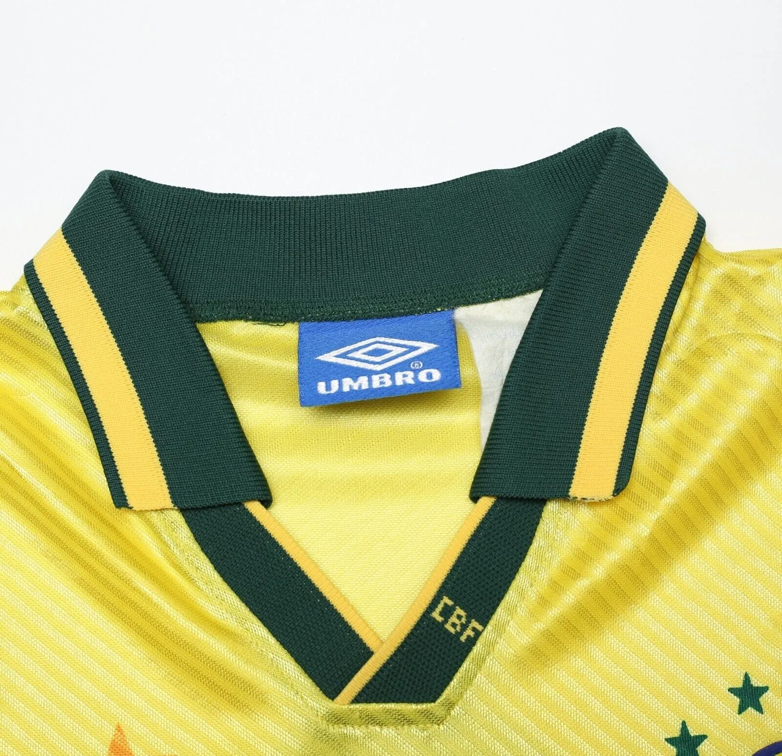 1994/97 RONALDO #9 Brazil Vintage Umbro Home Football Shirt Jersey (L) Umbro Cup