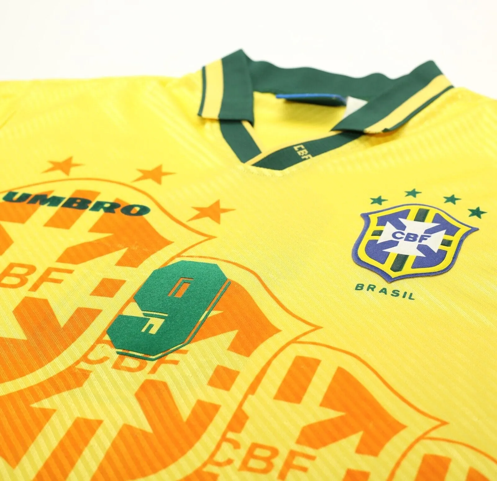 1994/97 RONALDO #9 Brazil Vintage Umbro Home Football Shirt Jersey (L) Umbro Cup