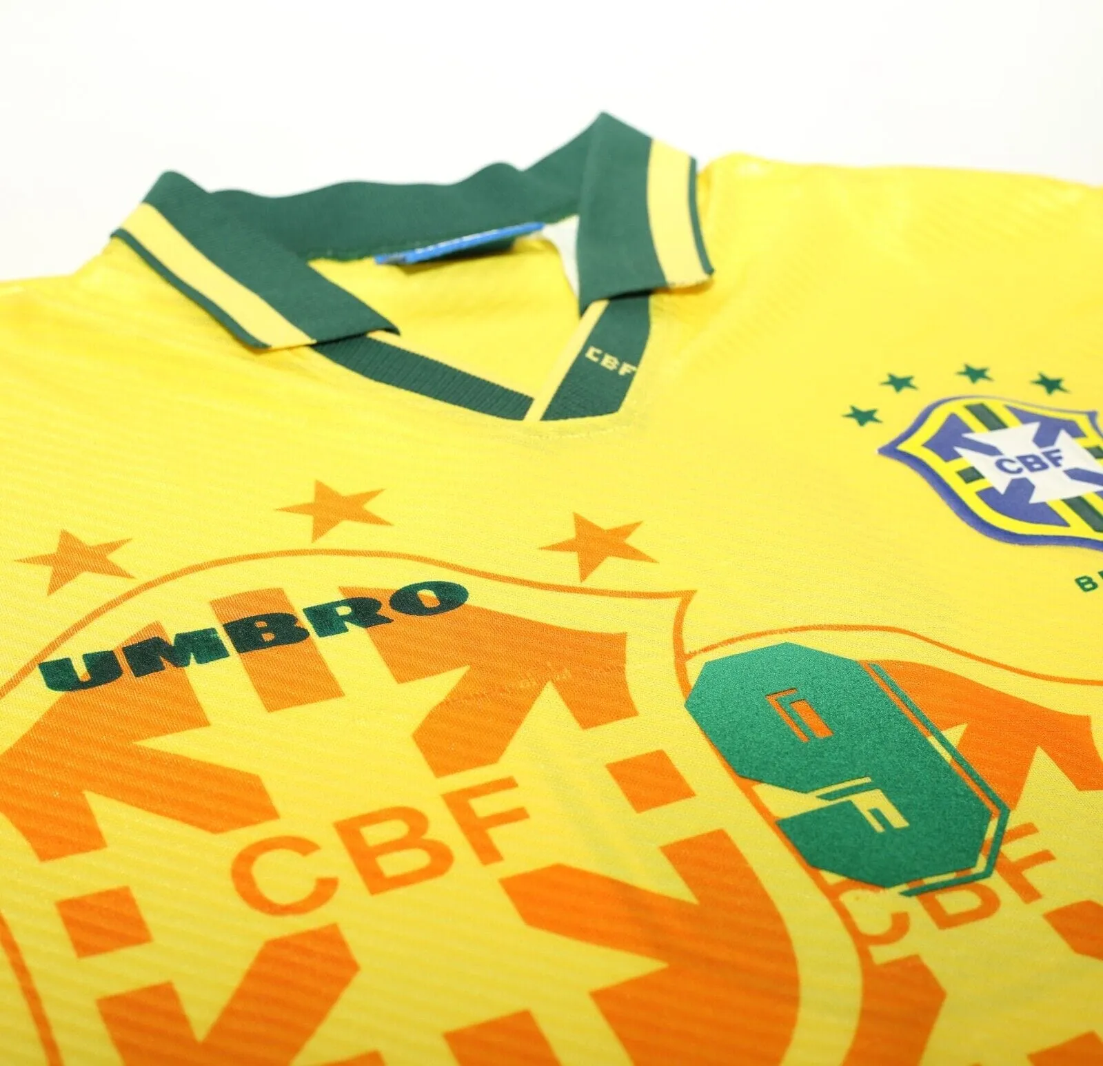 1994/97 RONALDO #9 Brazil Vintage Umbro Home Football Shirt Jersey (L) Umbro Cup