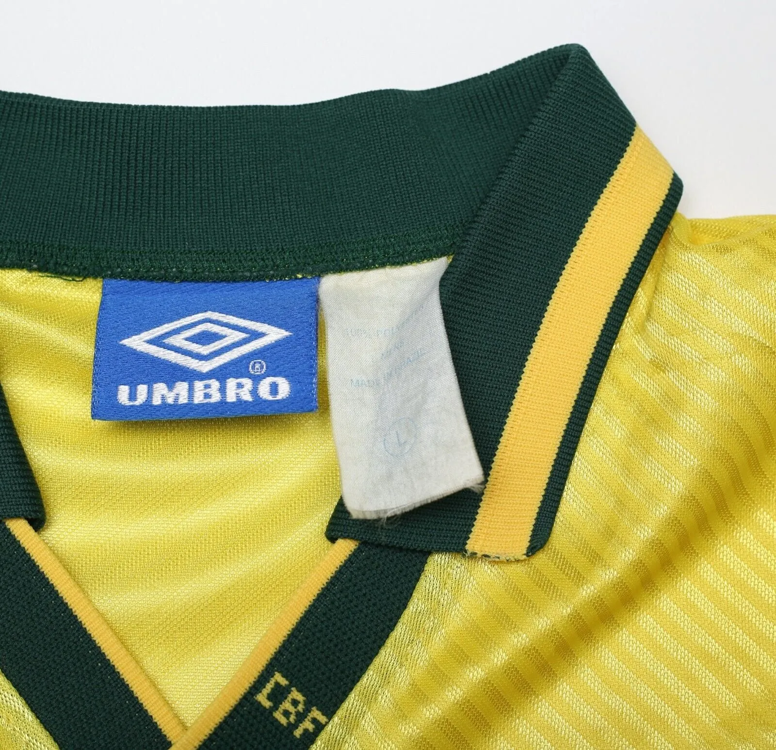 1994/97 RONALDO #9 Brazil Vintage Umbro Home Football Shirt Jersey (L) Umbro Cup