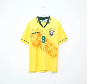 1994/97 RONALDO #9 Brazil Vintage Umbro Home Football Shirt Jersey (L) Umbro Cup