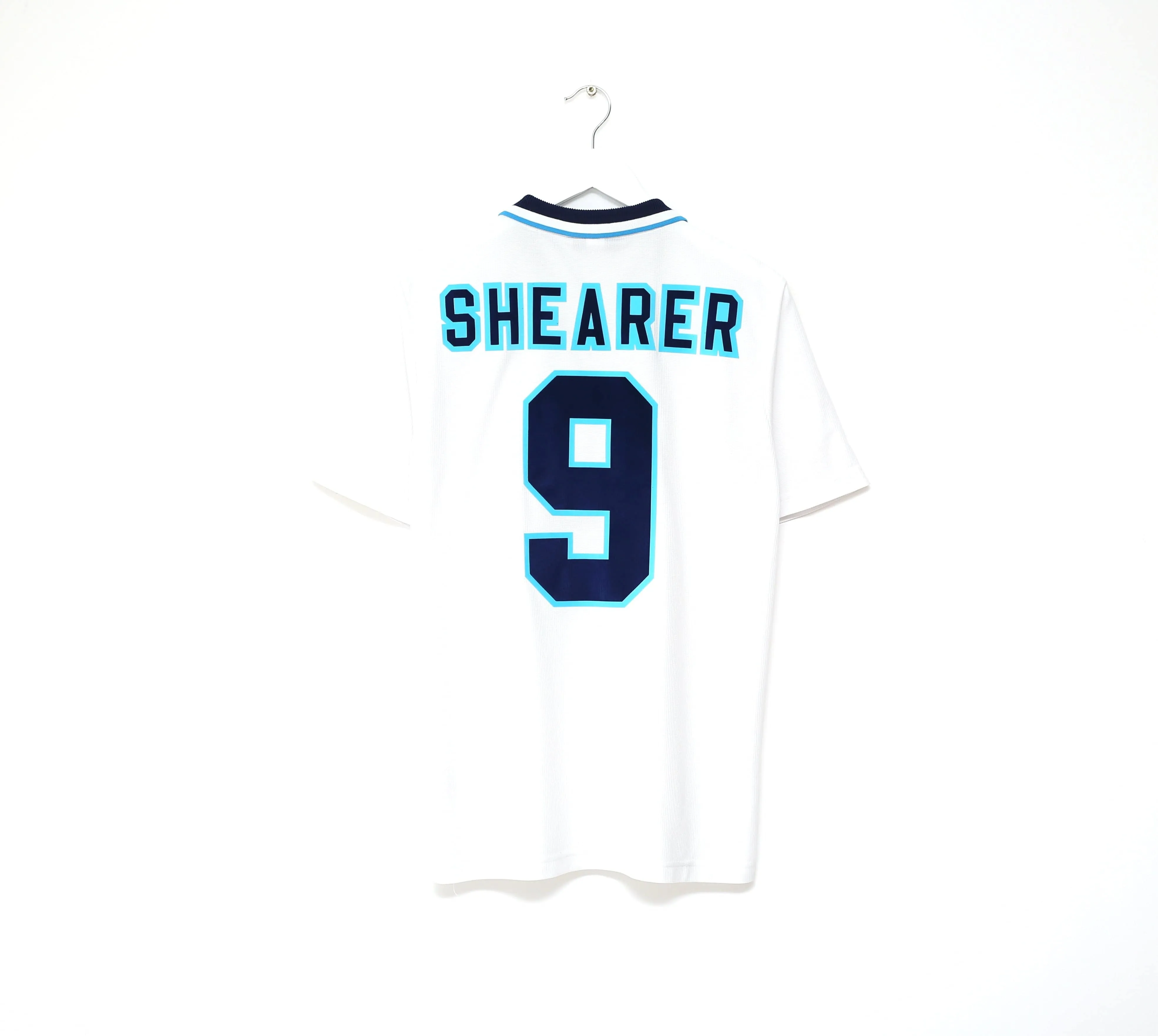 1995/97 SHEARER #9 England Retro Umbro Football Shirt (M) Euro 96 Netherlands