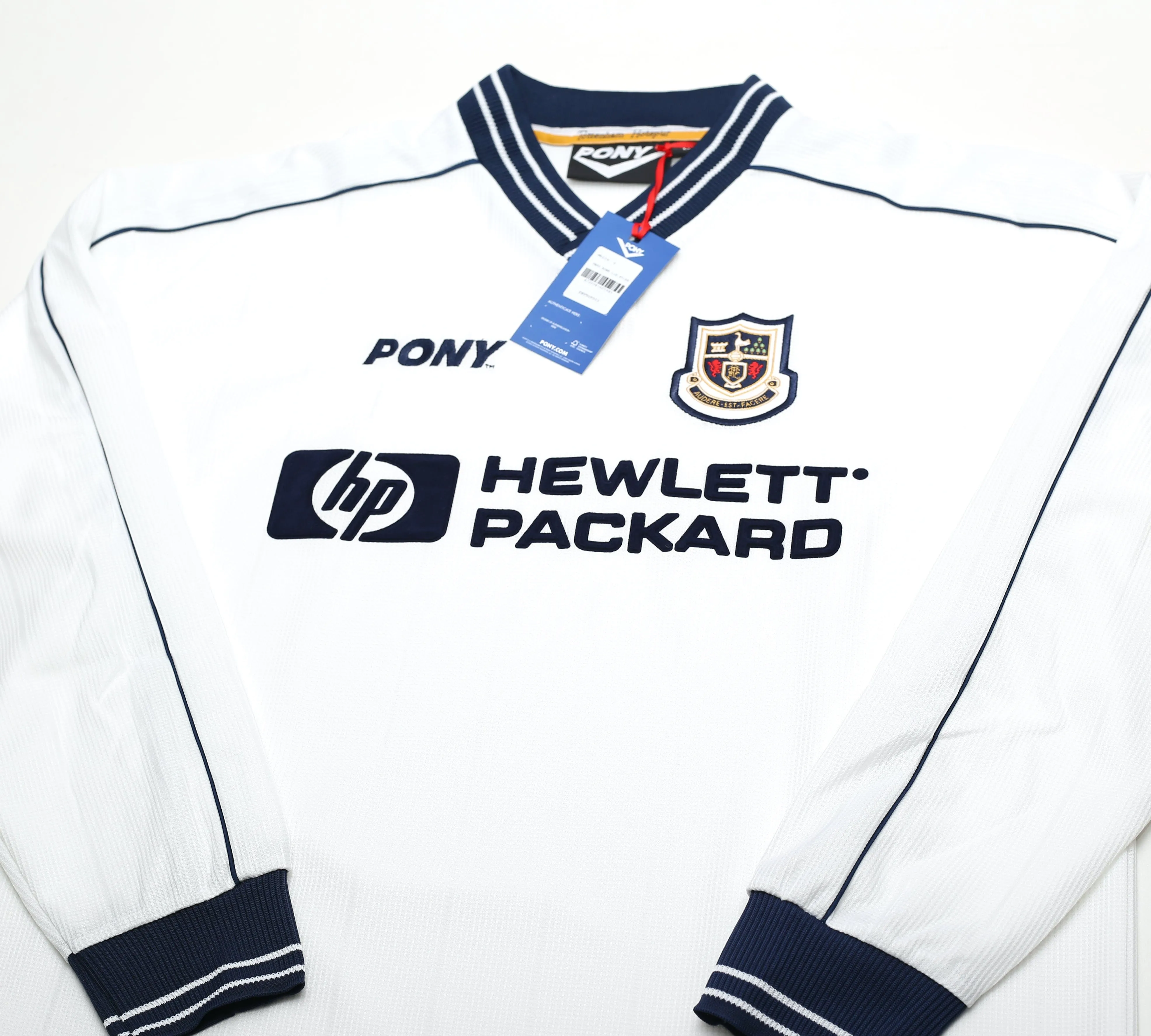 1997/99 TOTTENHAM HOTSPUR Retro PONY Reissue Long Sleeve Home Football Shirt