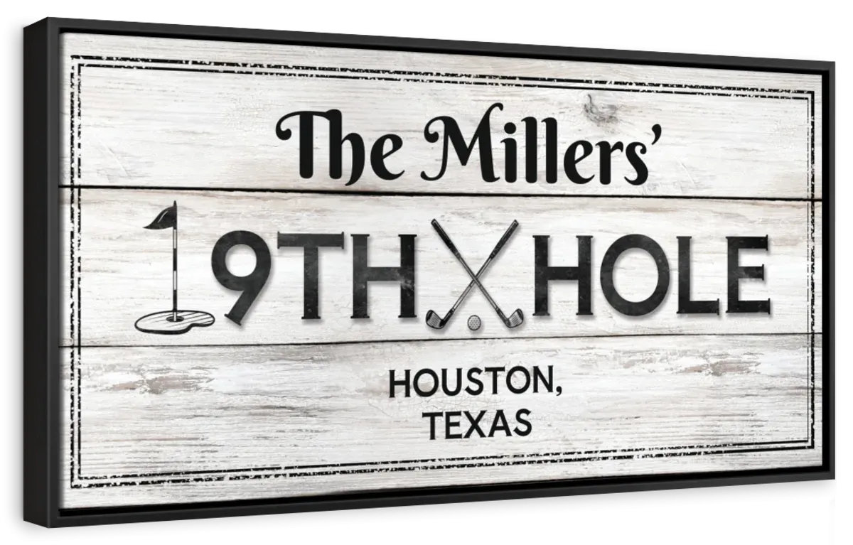 19th Hole Light Sign Wall Art