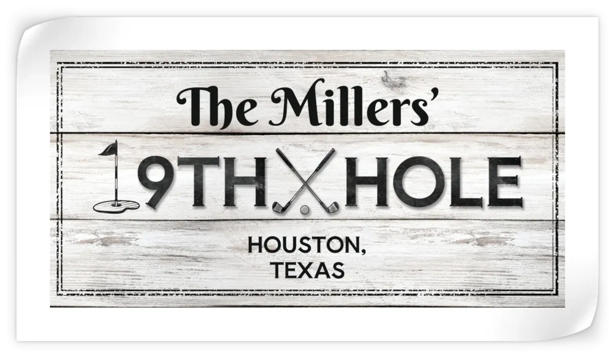 19th Hole Light Sign Wall Art