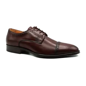 25-530-BRG GIOVANNI Italian Calfskin Lace Up, Burgundy Size 8.5