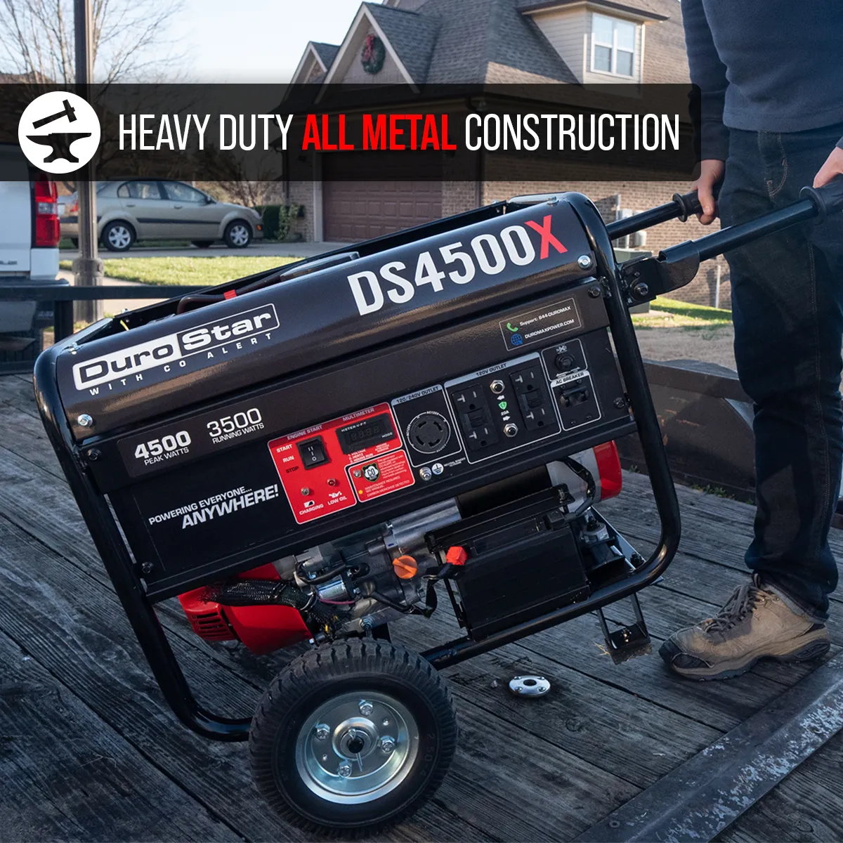 4,500 Watt Gasoline Portable Generator w/ CO Alert