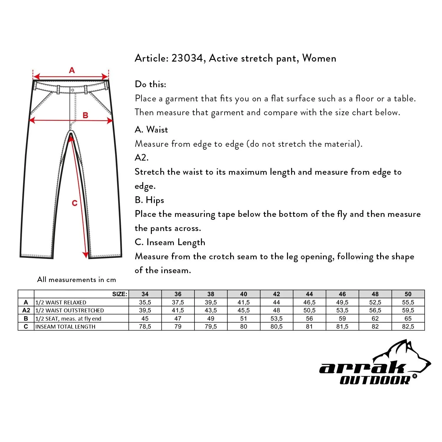 Active Stretch Pants Lady Pink (Regular)