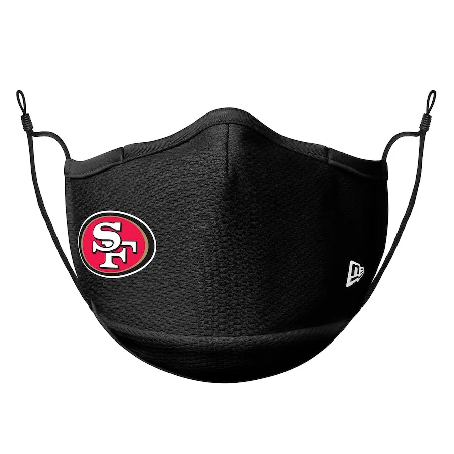 Adult San Francisco 49ers NFL Football New Era Black On-Field Adjustable Face Covering