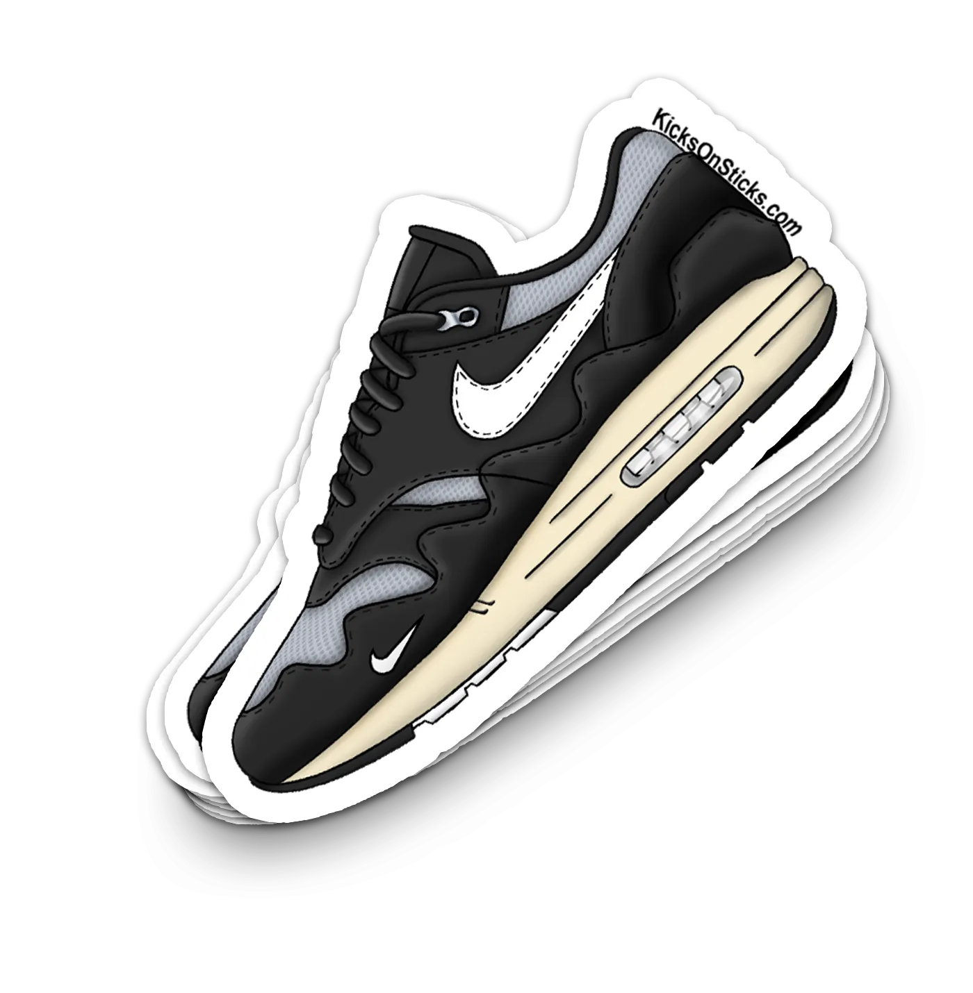 Air Max 1 "Patta Black" Sneaker Sticker