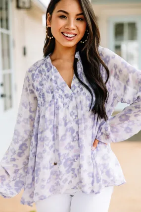 All My Life Orchid Purple Floral Blouse