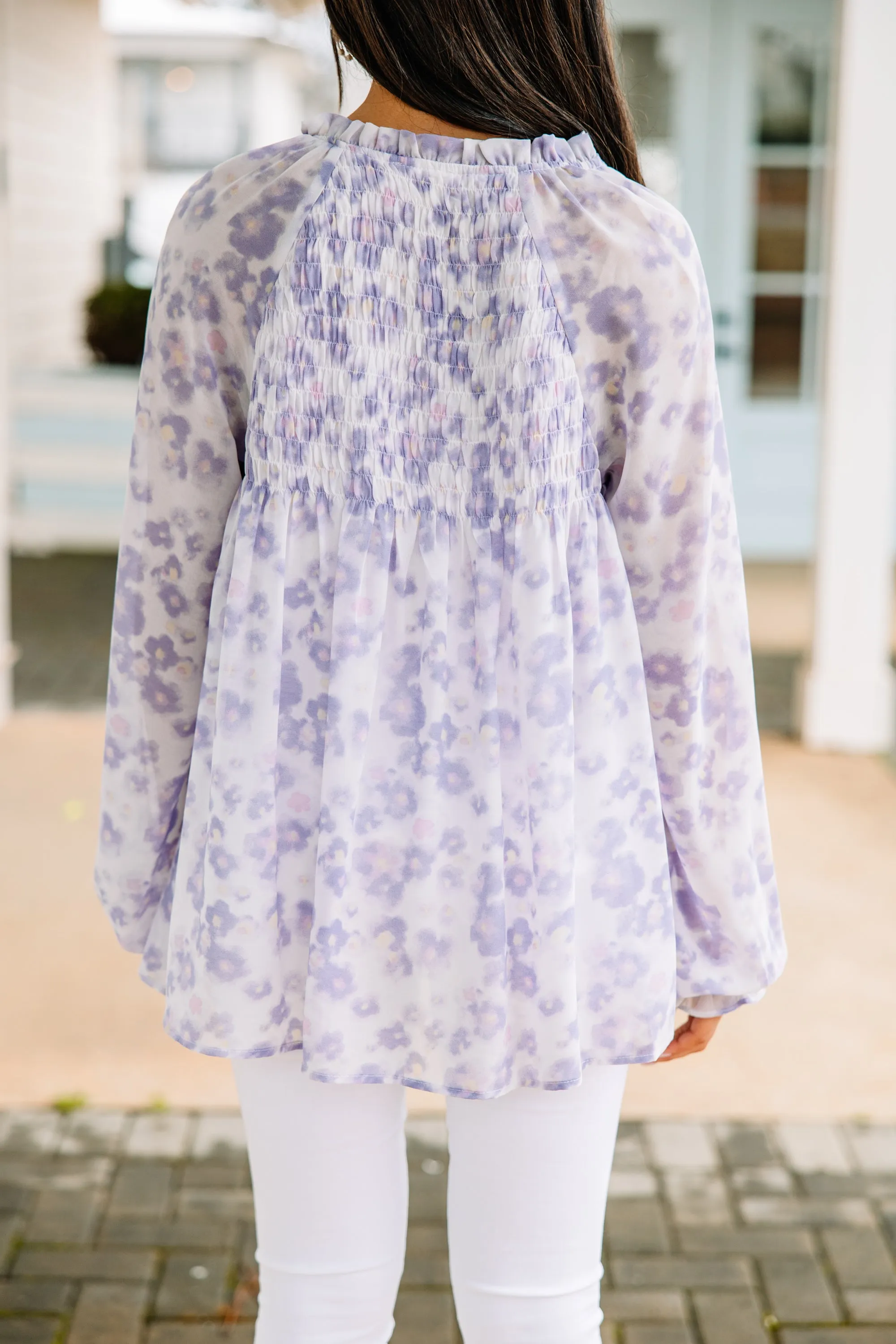 All My Life Orchid Purple Floral Blouse