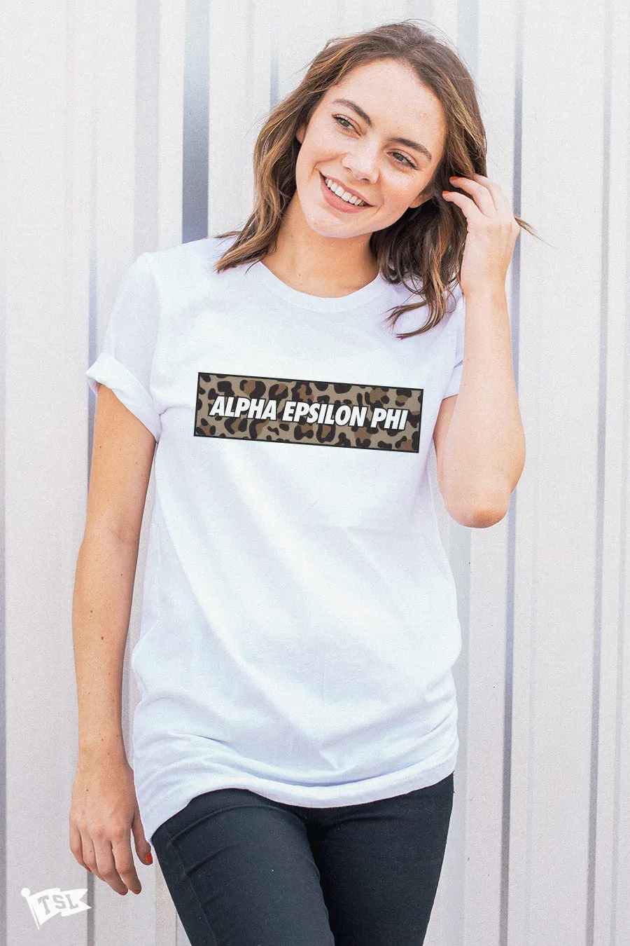 Alpha Epsilon Phi Leopard Tee