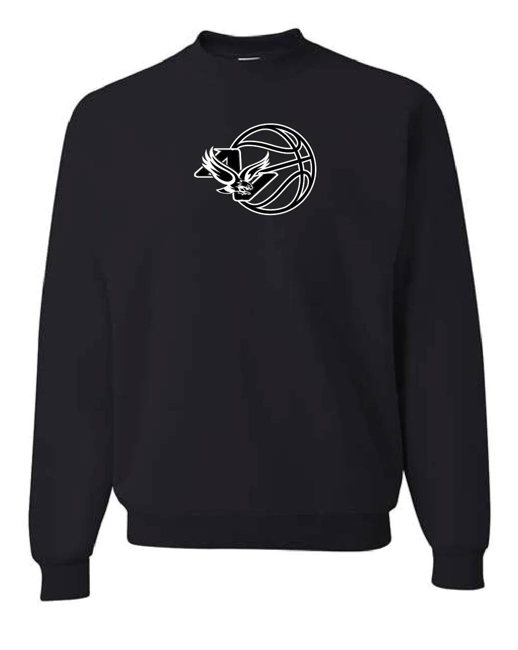 Apple Valley Basketball - Youth & Adult Crew Sweatshirt - Black