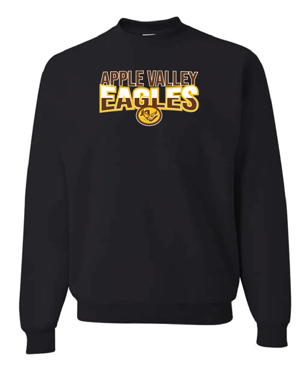 Apple Valley Basketball - Youth & Adult Crew Sweatshirt - Black