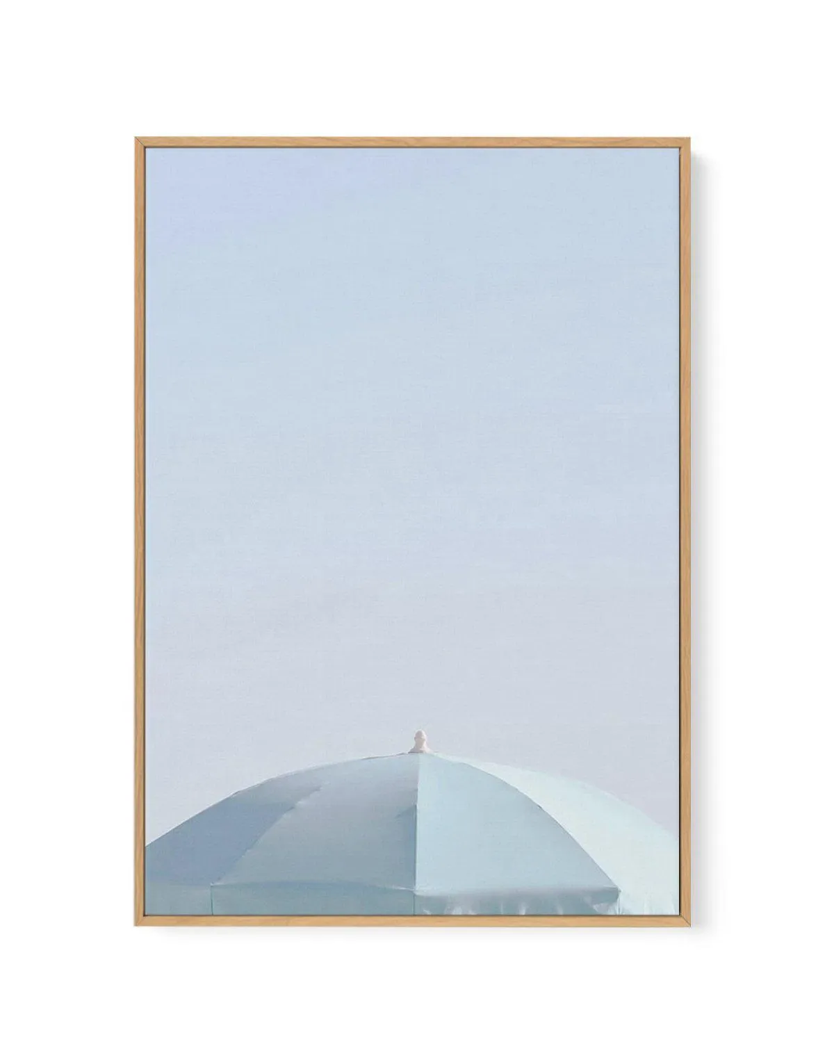 Aqua Parasol | Framed Canvas Art Print