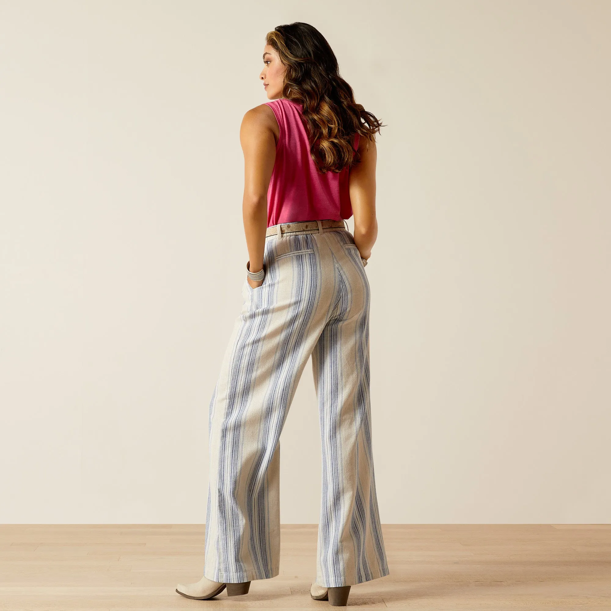 Ariat Ladies Butler Line Trousers in Sky Stripe 10051465