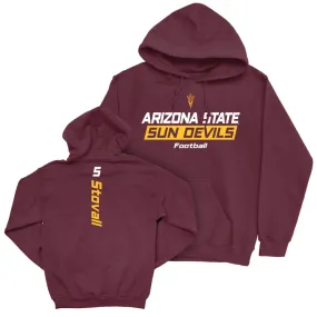 Arizona State Football Maroon Rush Hoodie - Melquan Stovall