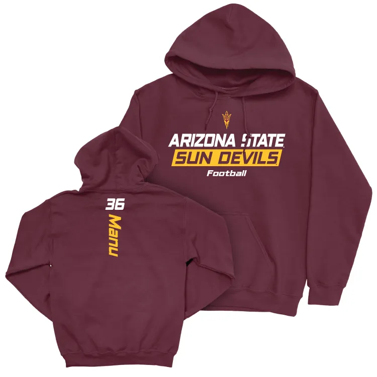 Arizona State Football Maroon Rush Hoodie - Salesi Manu