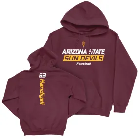 Arizona State Football Maroon Rush Hoodie - Sirri Kandiyeli