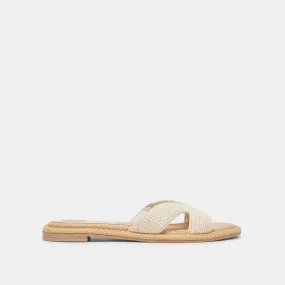 ATOMIC SANDALS WHITE RAFFIA -  re:vita