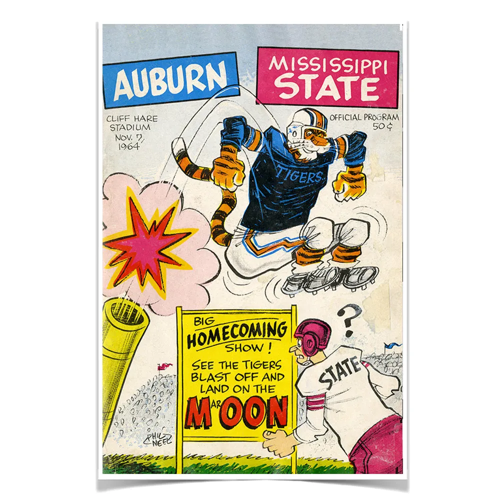 Auburn Tigers - Vintage Auburn vs. Mississippi Official Program Cover 11.7.64