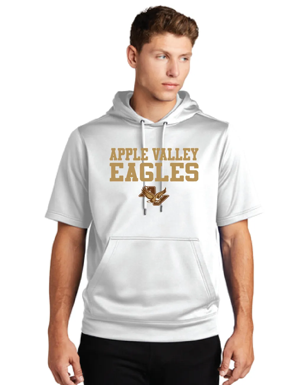 AV Eagles - Adult Short Sleeve Hooded Eagle Logo