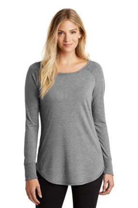 AV Football - District ® Women’s Perfect Tri ® Long Sleeve Tunic Tee - Grey Frost