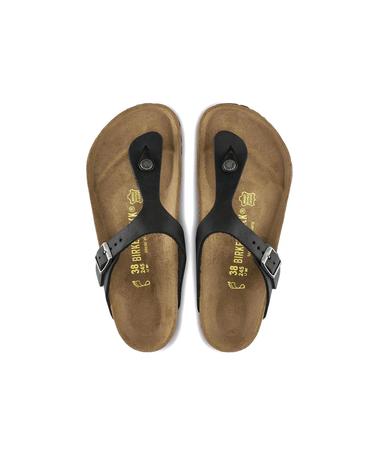 Birkenstock Gizeh Oiled Leather Black Sandals