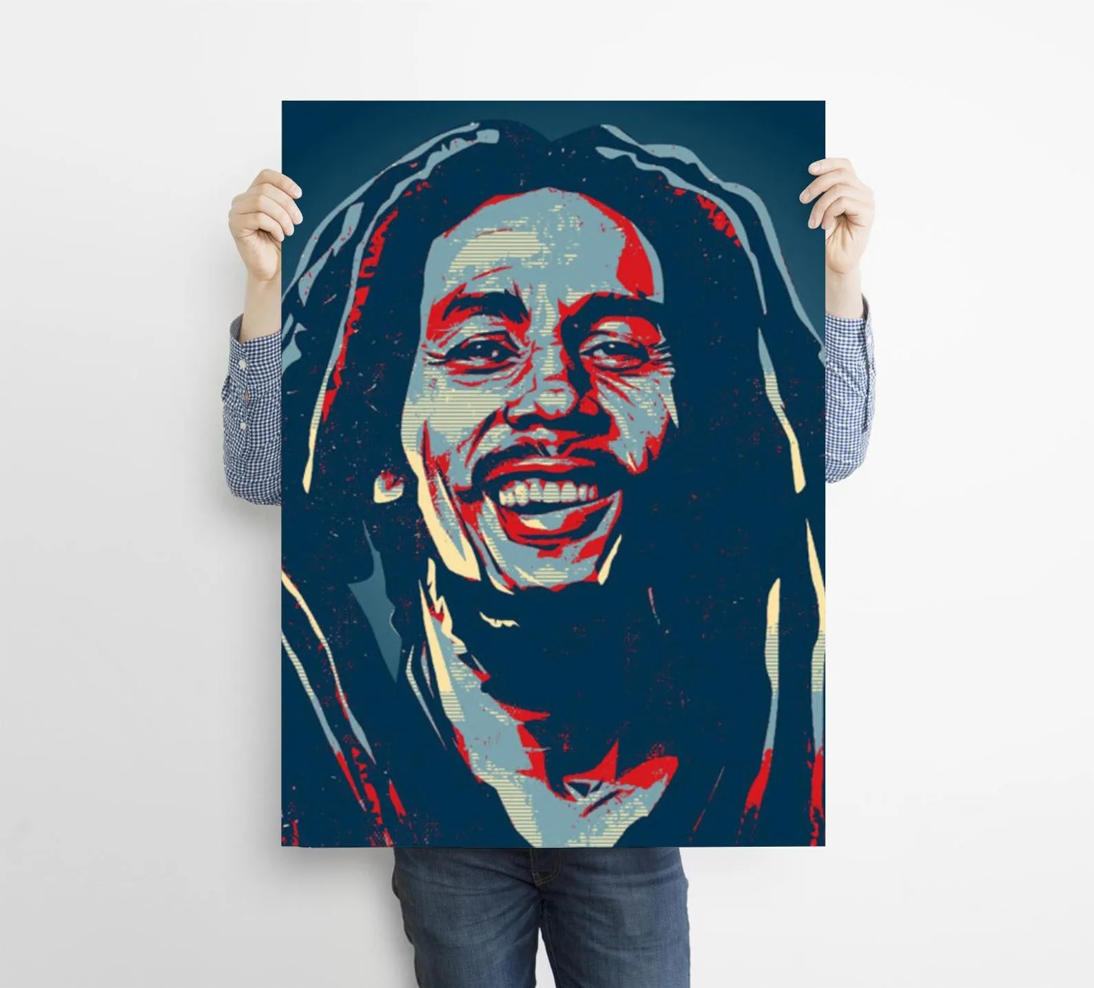 Bob Marley Custom Printing, Home Decor, Wall Hanging, Custom Canvas, Bob Marley Art, Singer Print, Jamaican Musician