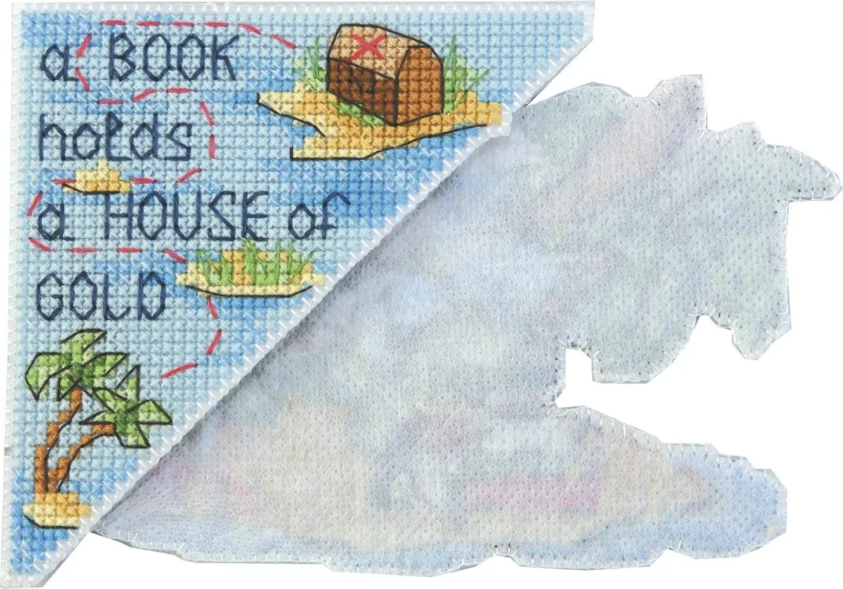 BOOKMARK "Fantasy world. Boy", Counted Cross Stitch Kit, 14 count plastic canvas, size 13 x 9,5 cm, CRYSTAL ART (T-82)