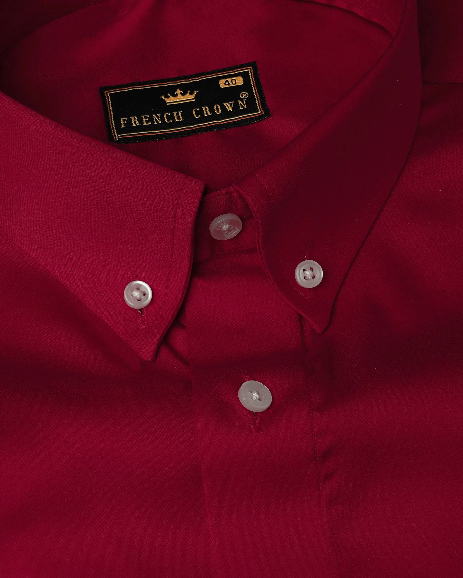 Bordeaux Red Super Soft Premium Cotton Shirt