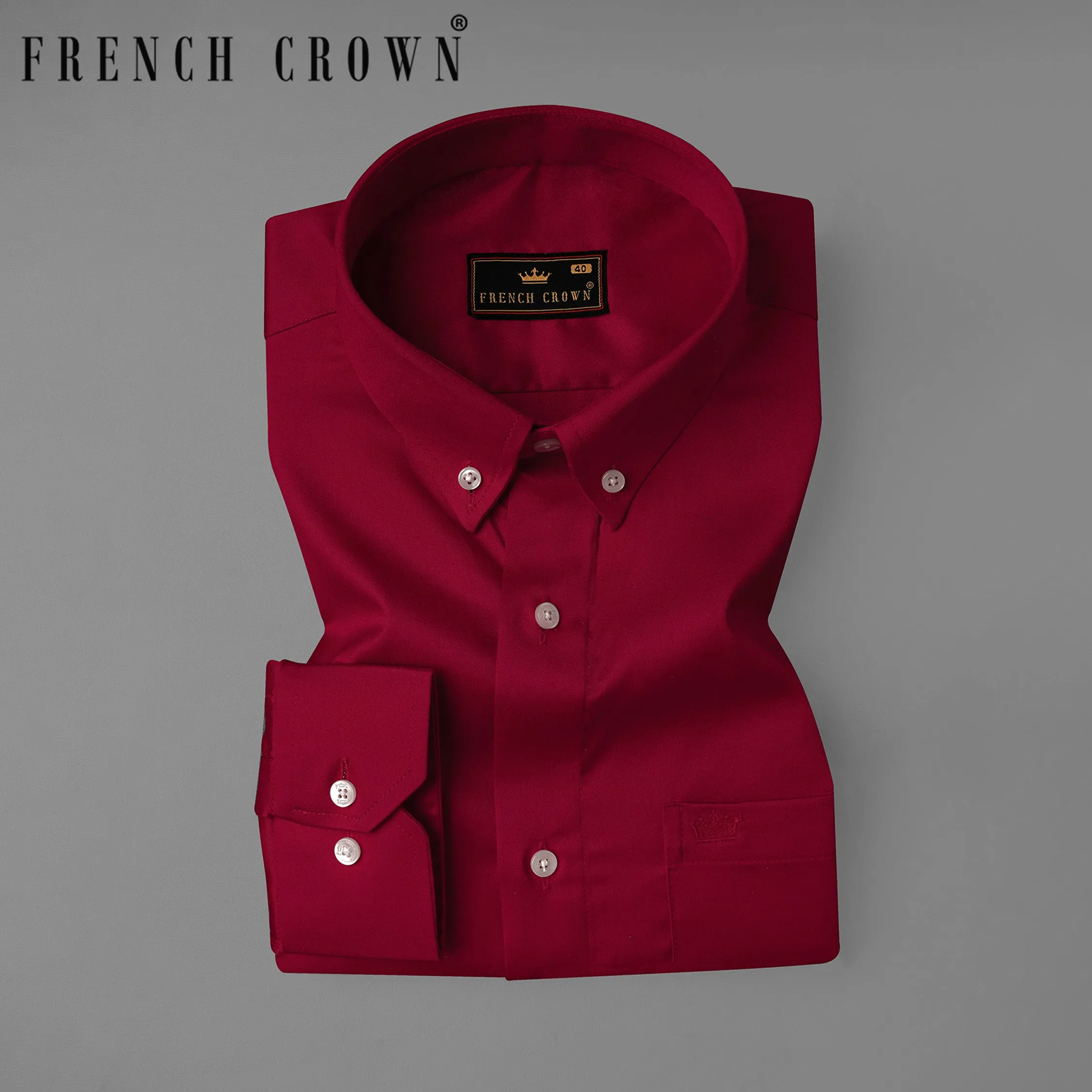 Bordeaux Red Super Soft Premium Cotton Shirt