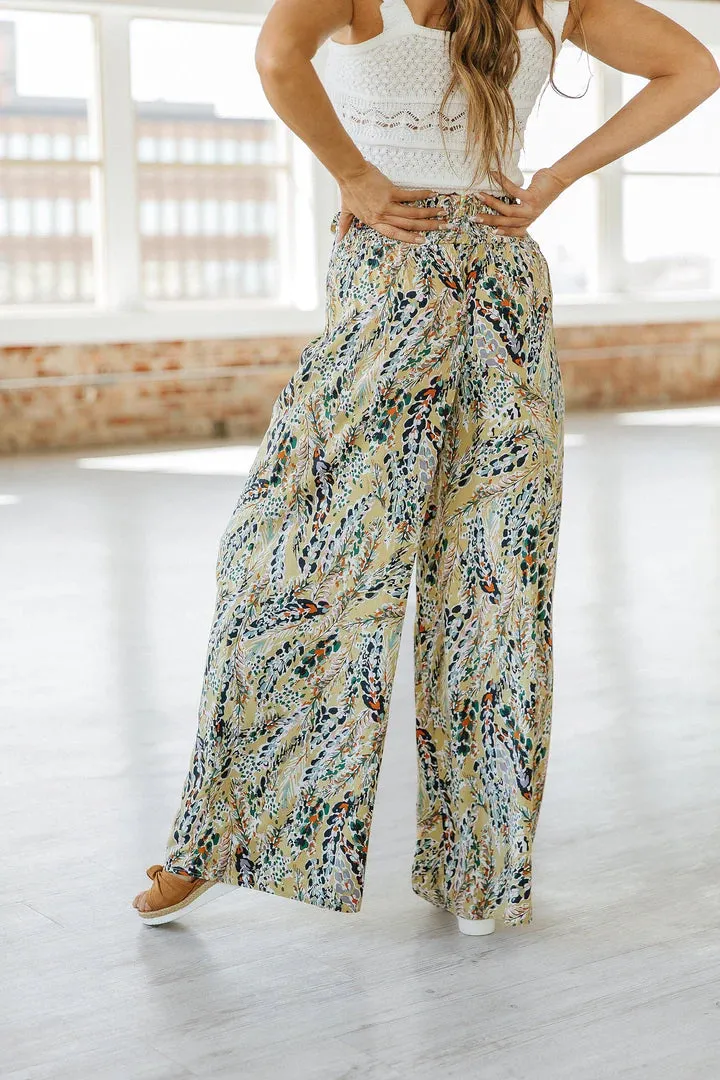 Briana Smocked Waist Wide Leg Pants