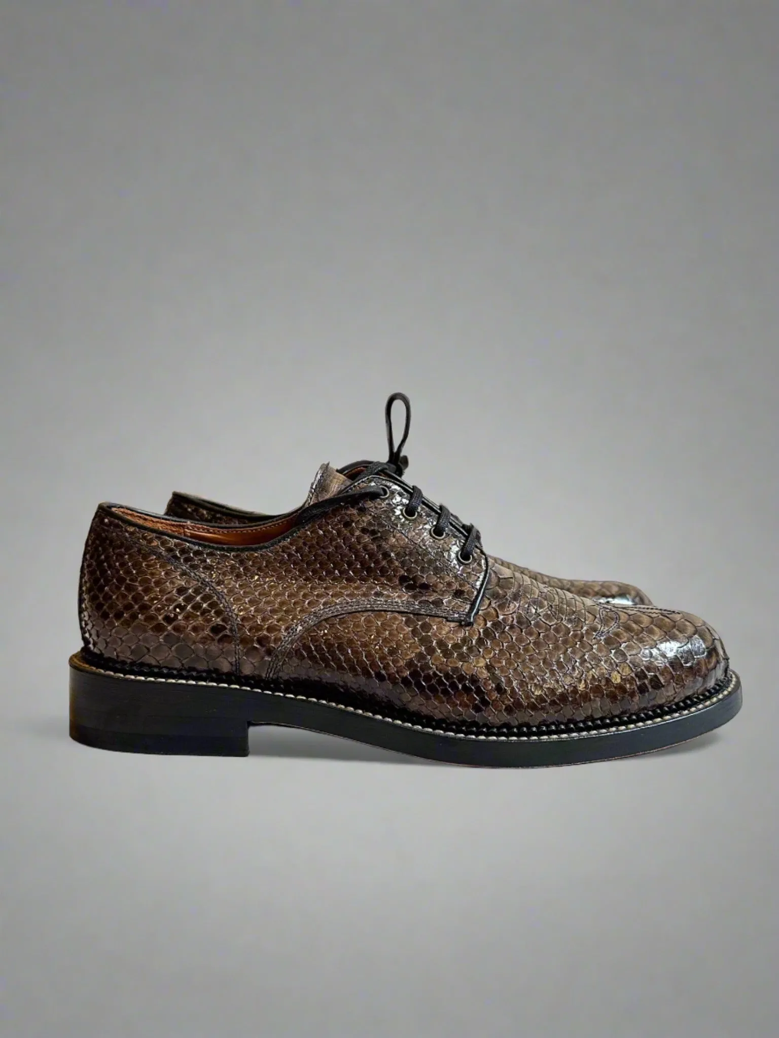 Bright Shoemakers, Western Derby, Python (SAMPLE)