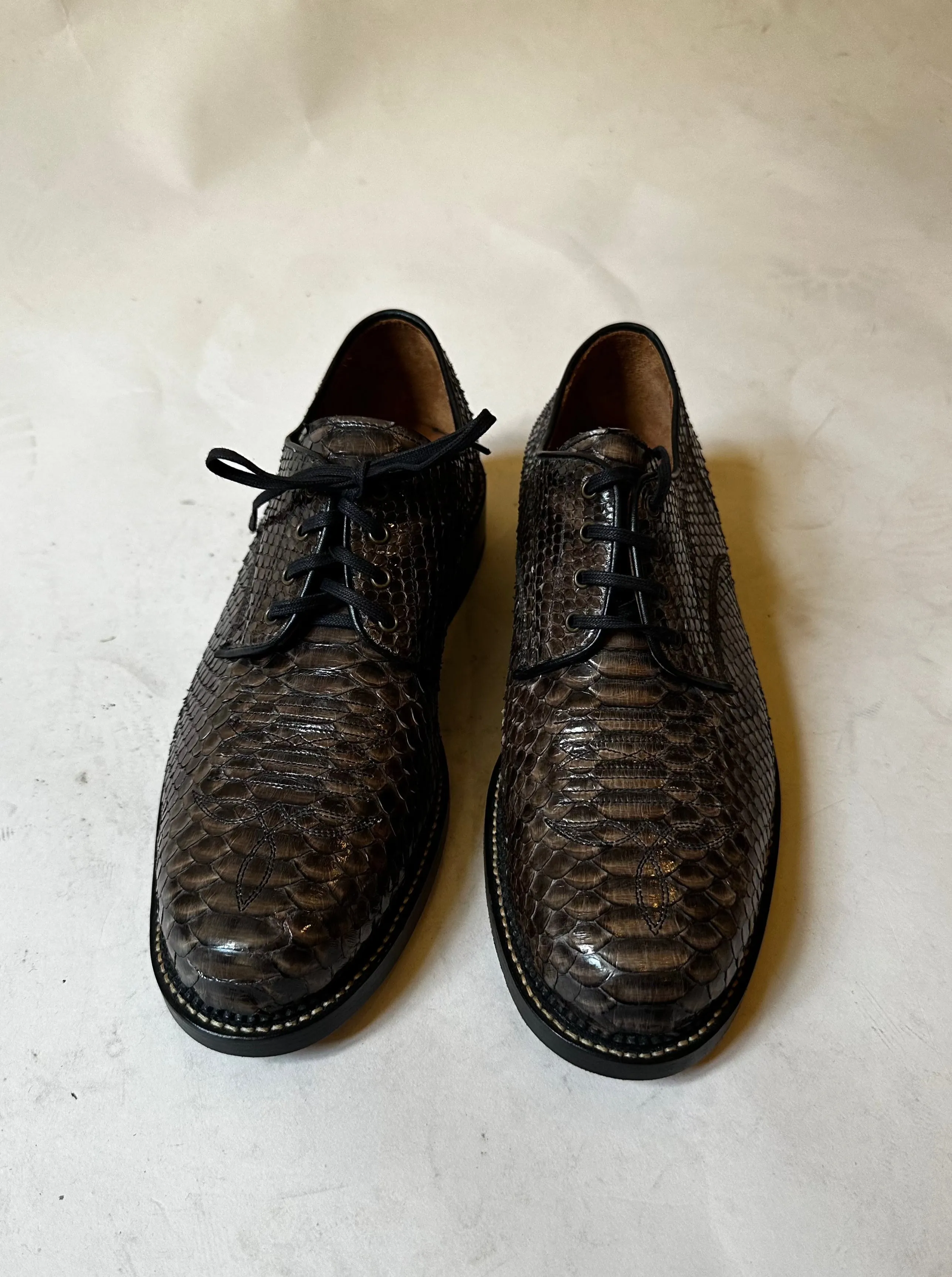 Bright Shoemakers, Western Derby, Python (SAMPLE)