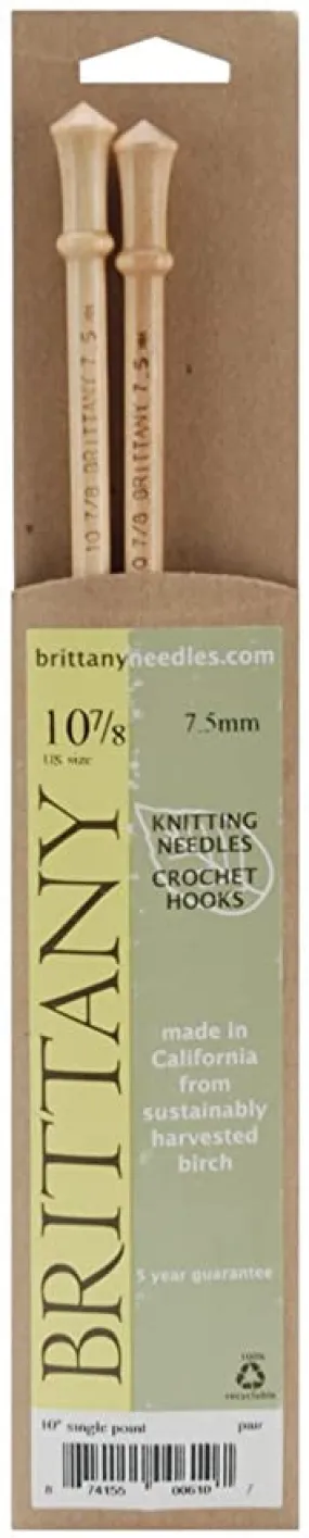 Brittany Birchwood 10"/25cm Single Point Needle