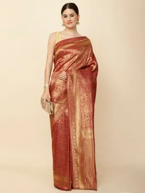 Brocade Zari Jaal Woven Handloom Saree