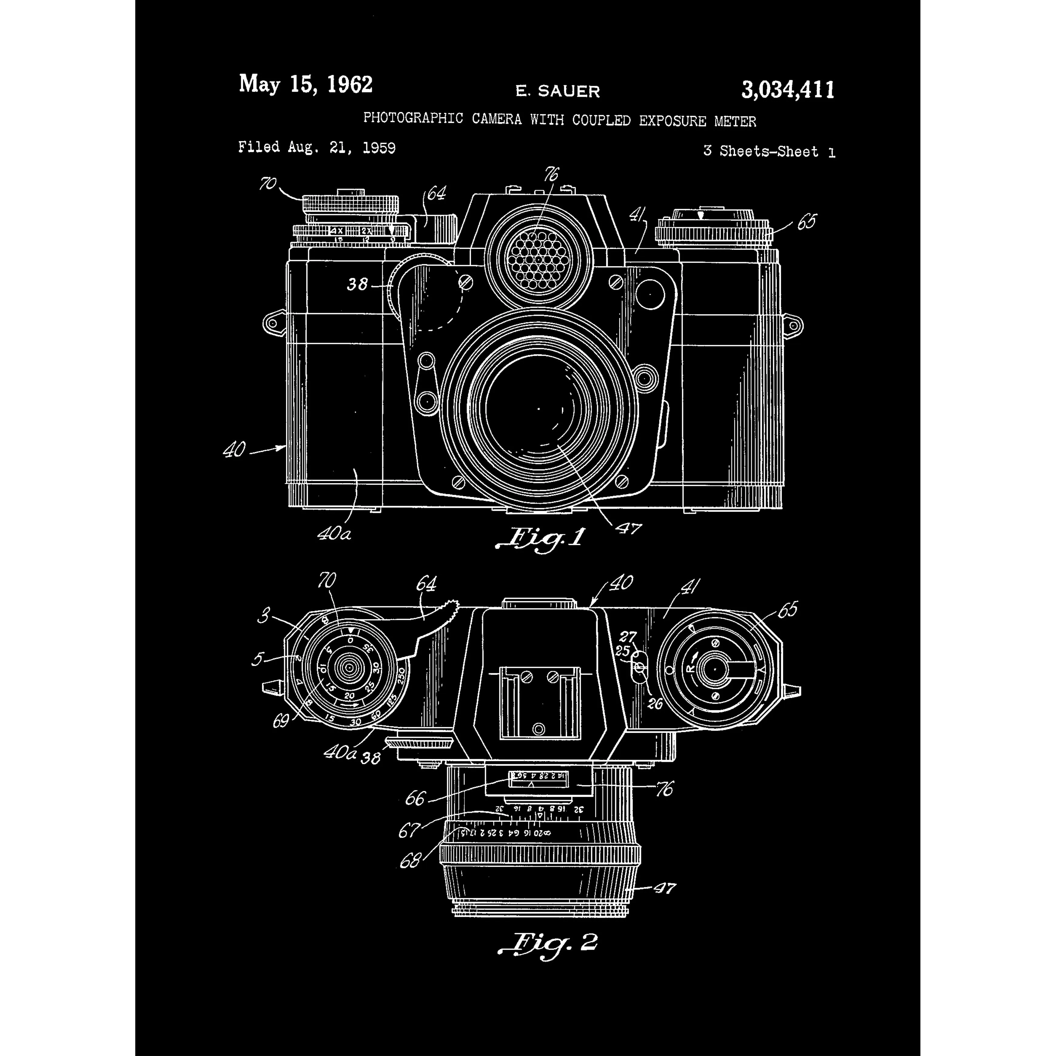 Camera Canvas Patent Print