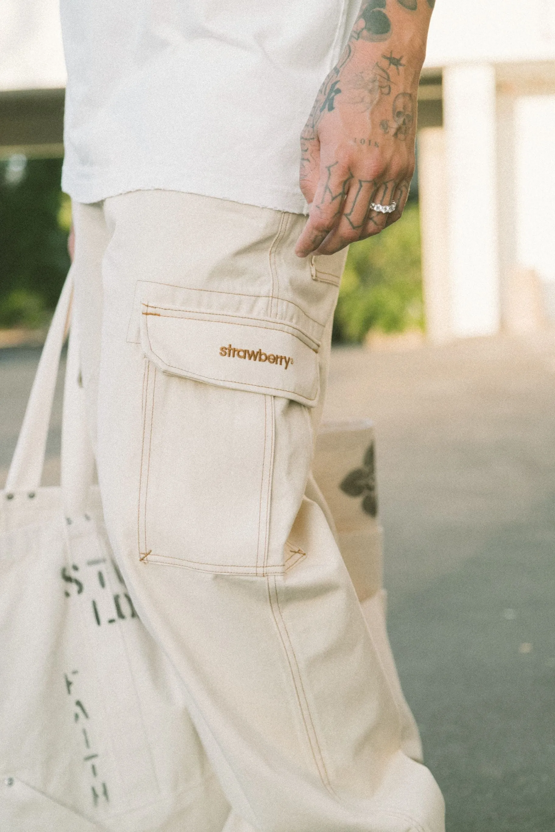 Canvas Cargo Pant - Natural