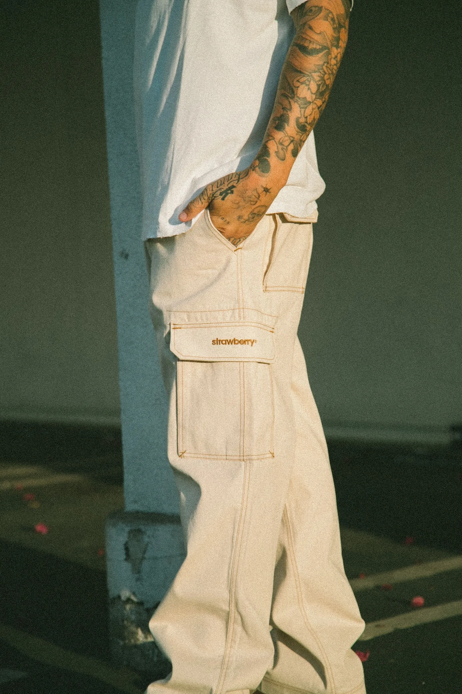 Canvas Cargo Pant - Natural