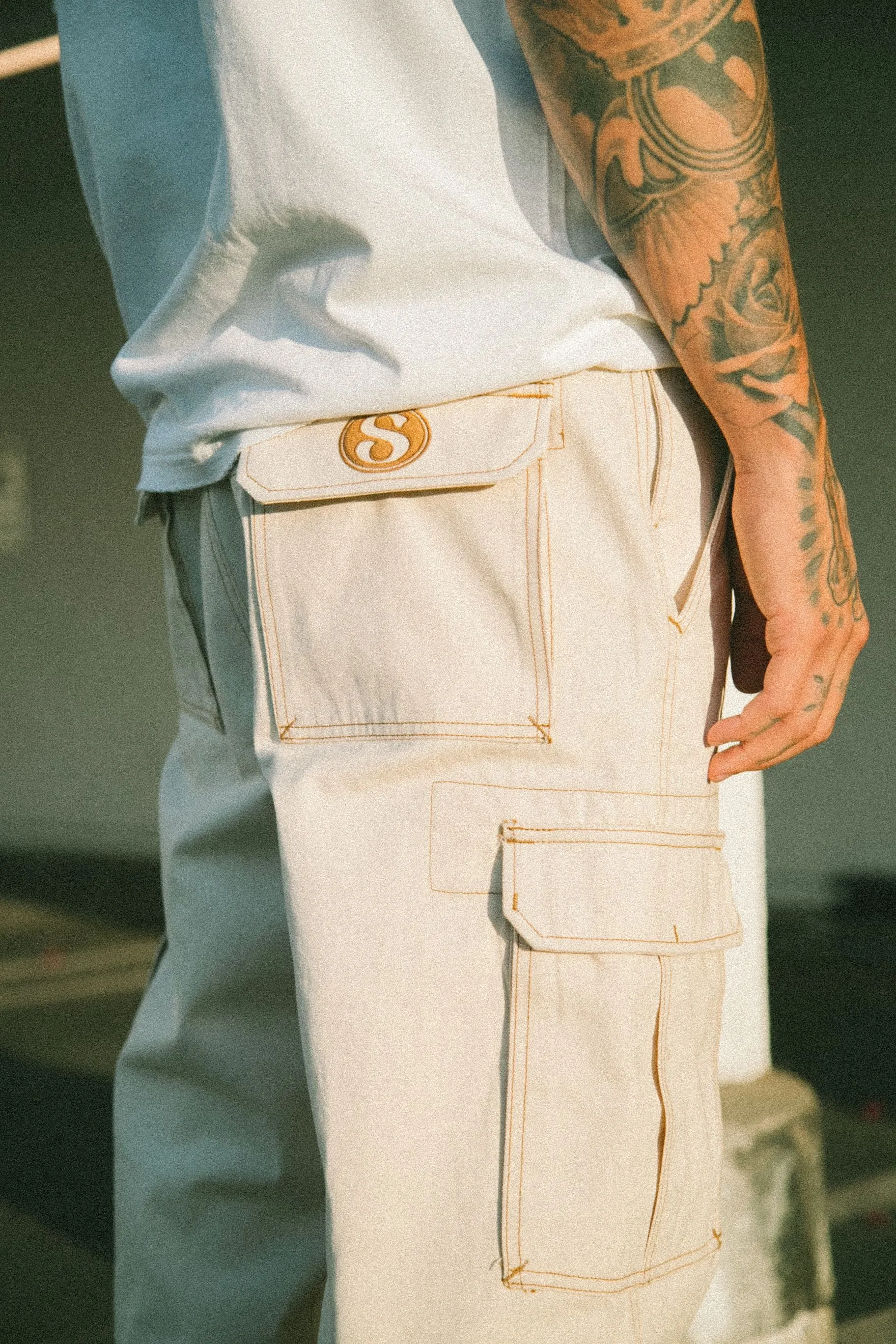 Canvas Cargo Pant - Natural